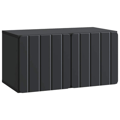 vidaXL Wall-Mounted TV Cabinet 59.5 x 31 x 30 cm Black Engineered Wood