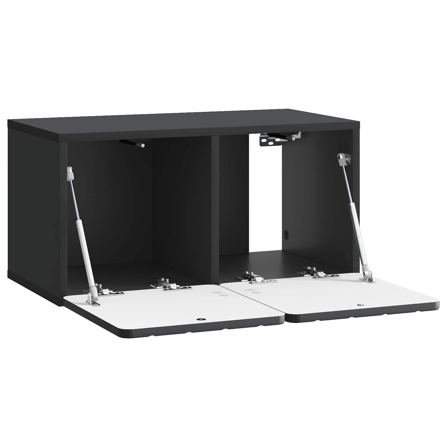 vidaXL Wall-Mounted TV Cabinet 59.5 x 31 x 30 cm Black Engineered Wood