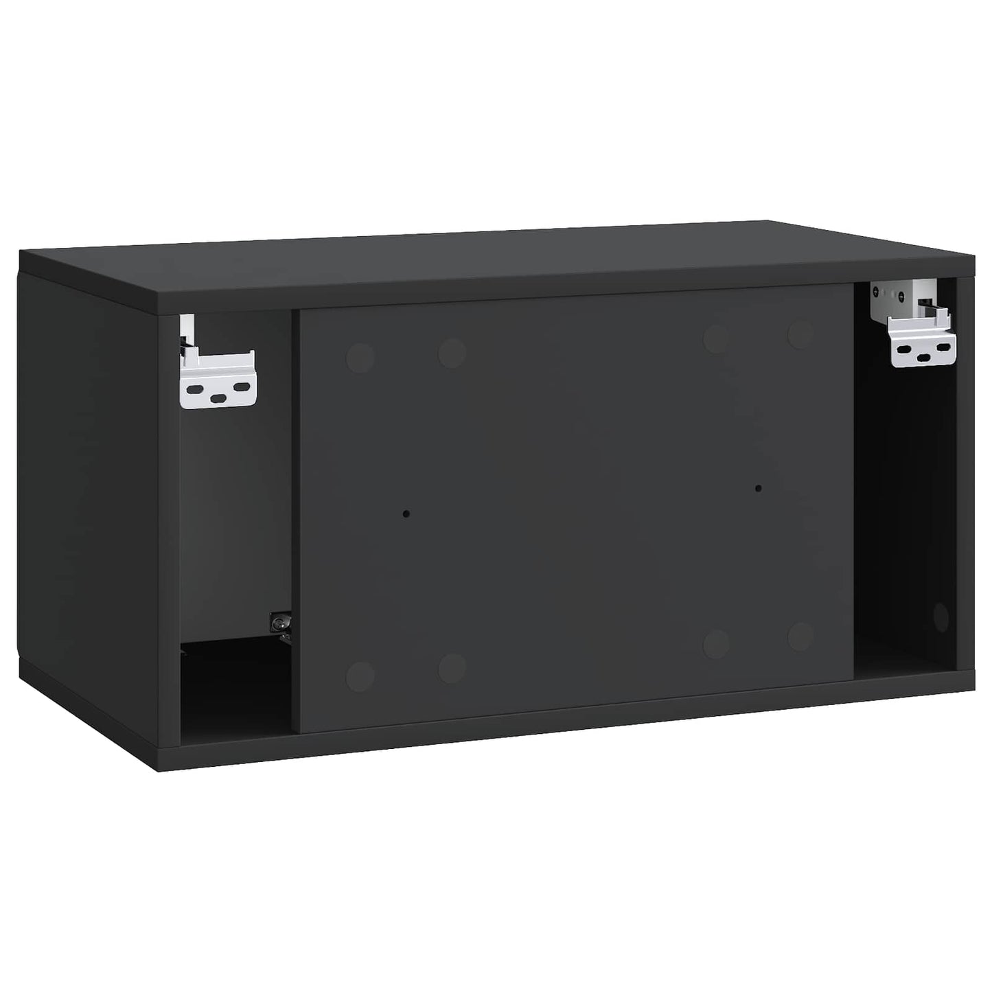 vidaXL Wall-Mounted TV Cabinet 59.5 x 31 x 30 cm Black Engineered Wood