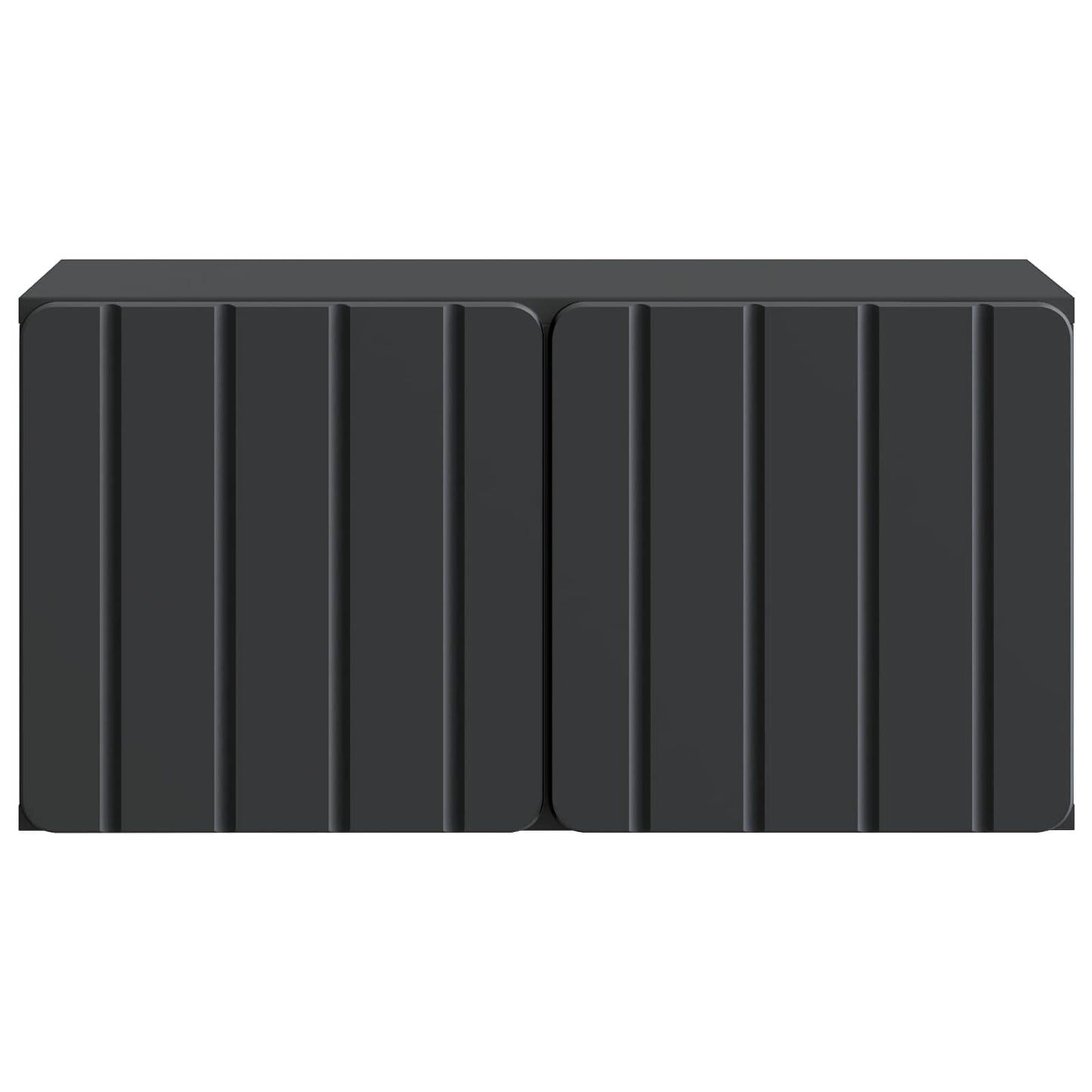 vidaXL Wall-Mounted TV Cabinet 59.5 x 31 x 30 cm Black Engineered Wood