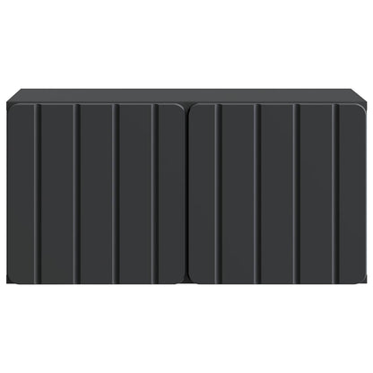 vidaXL Wall-Mounted TV Cabinet 59.5 x 31 x 30 cm Black Engineered Wood