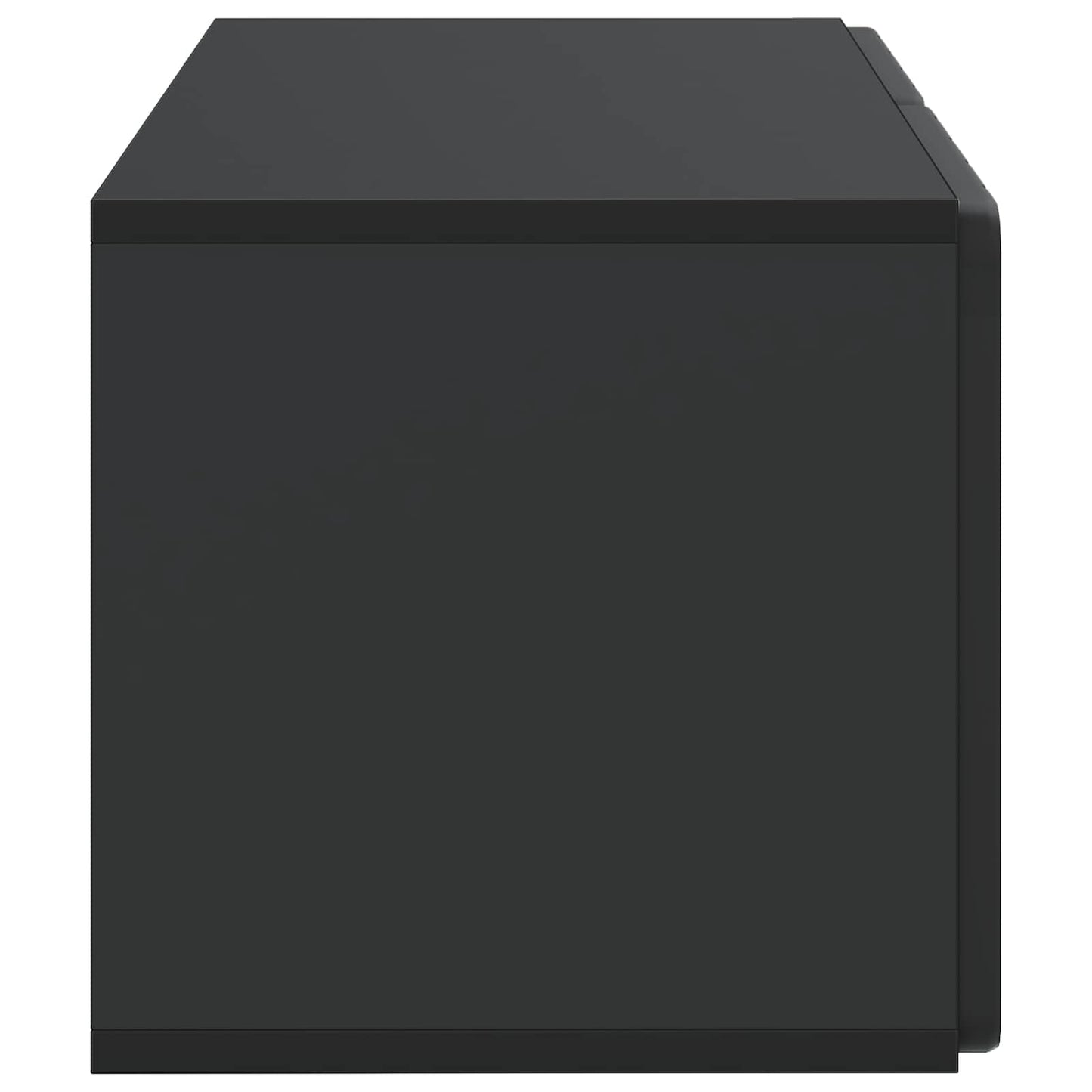 vidaXL Wall-Mounted TV Cabinet 59.5 x 31 x 30 cm Black Engineered Wood