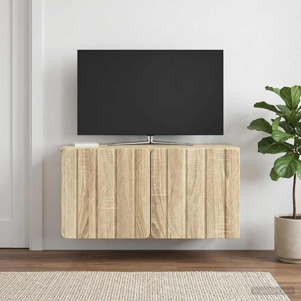 vidaXL Wall-Mounted TV Cabinet 59.5 x 31 x 30 cm Sonoma Oak