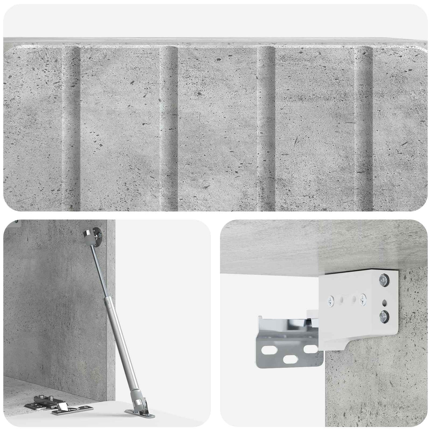 vidaXL Wall-Mounted TV Cabinet 59.5 x 31 x 30 cm Concrete Grey