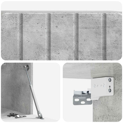 vidaXL Wall-Mounted TV Cabinet 59.5 x 31 x 30 cm Concrete Grey