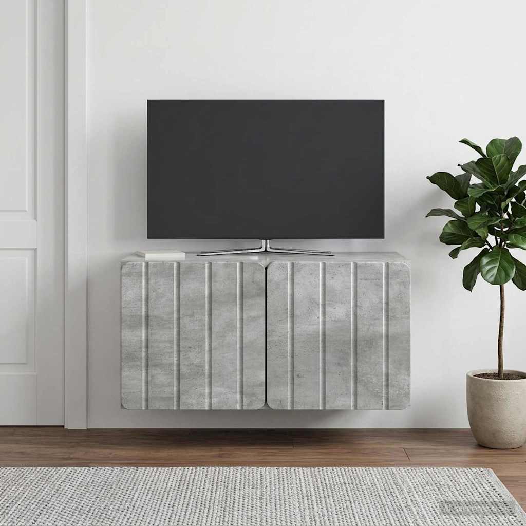 vidaXL Wall-Mounted TV Cabinet 59.5 x 31 x 30 cm Concrete Grey
