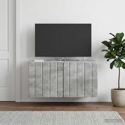 vidaXL Wall-Mounted TV Cabinet 59.5 x 31 x 30 cm Concrete Grey