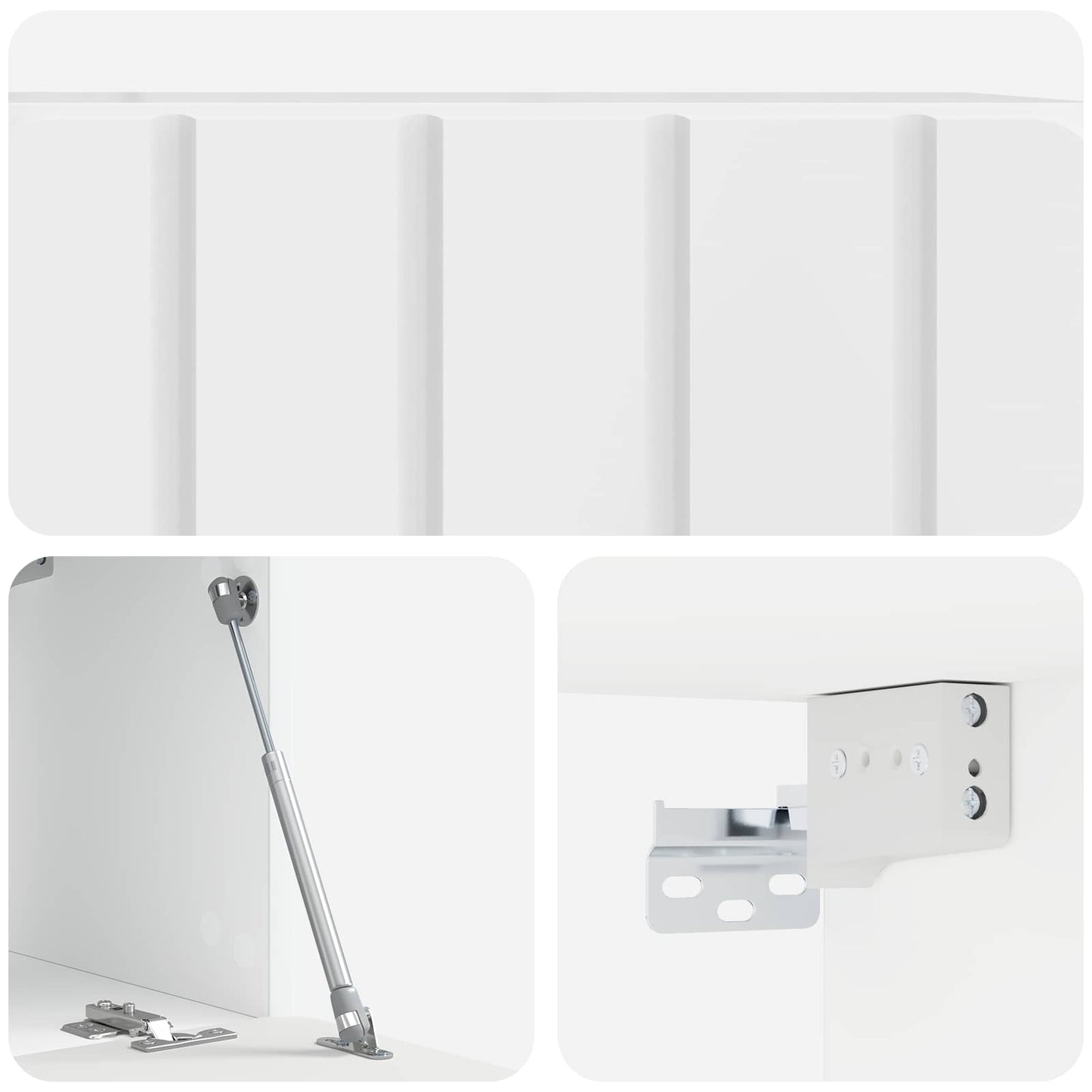 vidaXL Wall-Mounted TV Cabinet 59.5 x 31 x 30 cm High Gloss White