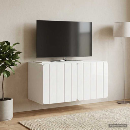 vidaXL Wall-Mounted TV Cabinet 59.5 x 31 x 30 cm High Gloss White
