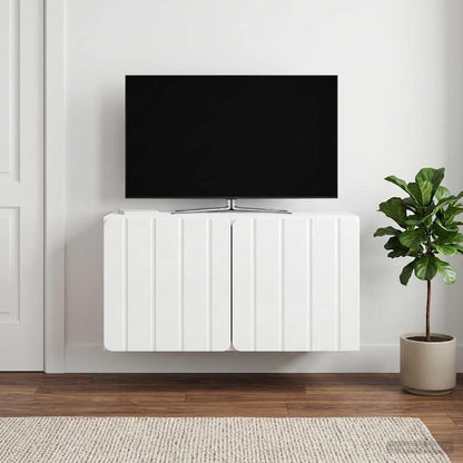 vidaXL Wall-Mounted TV Cabinet 59.5 x 31 x 30 cm High Gloss White