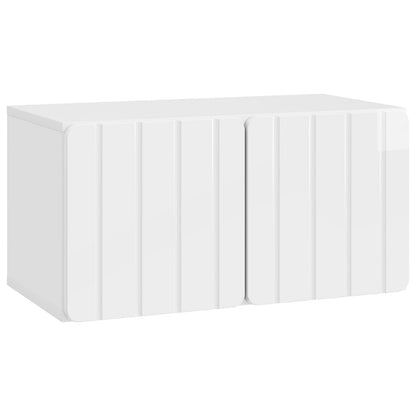 vidaXL Wall-Mounted TV Cabinet 59.5 x 31 x 30 cm High Gloss White