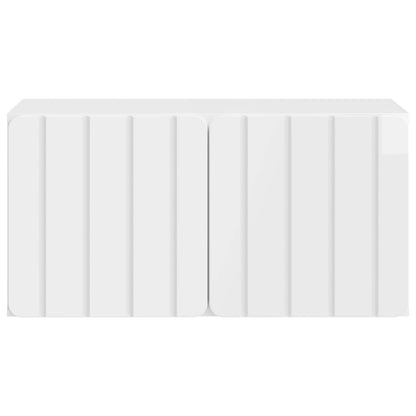 vidaXL Wall-Mounted TV Cabinet 59.5 x 31 x 30 cm High Gloss White