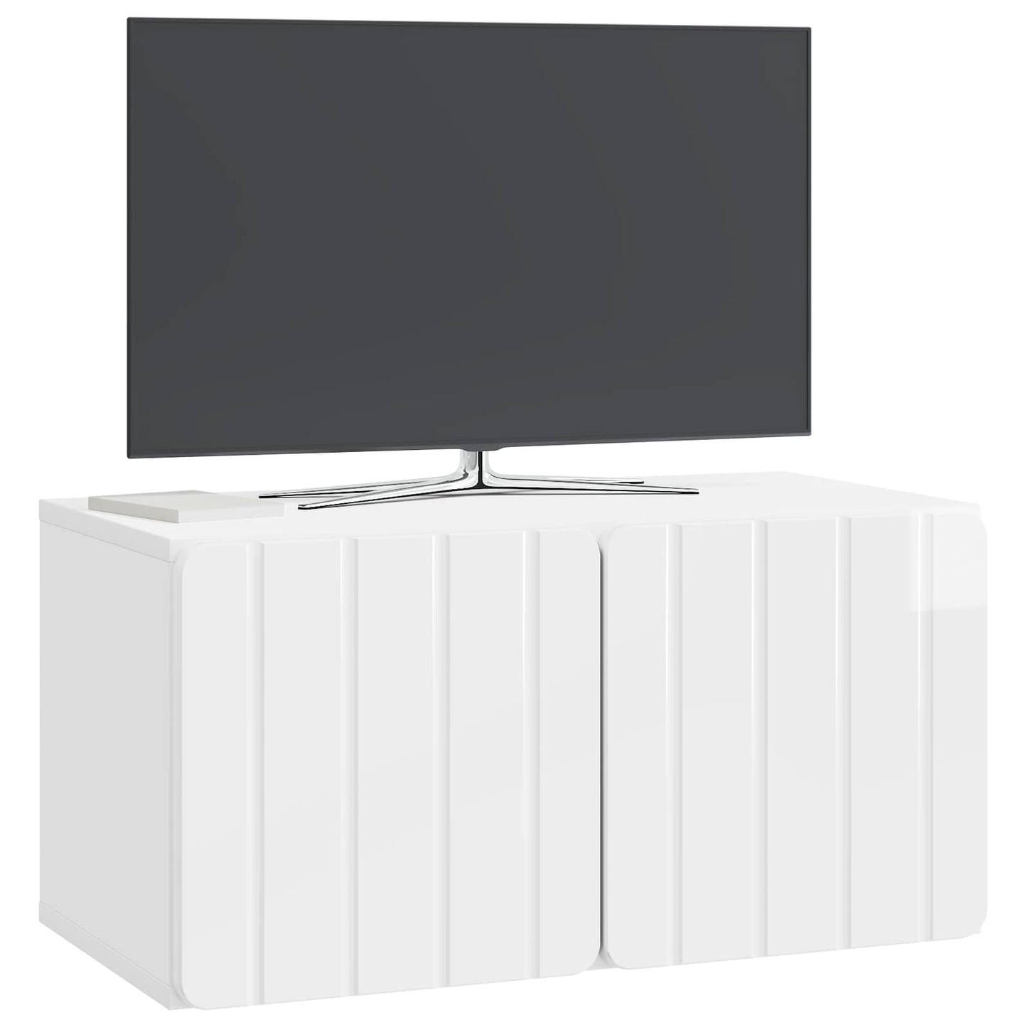 vidaXL Wall-Mounted TV Cabinet 59.5 x 31 x 30 cm High Gloss White