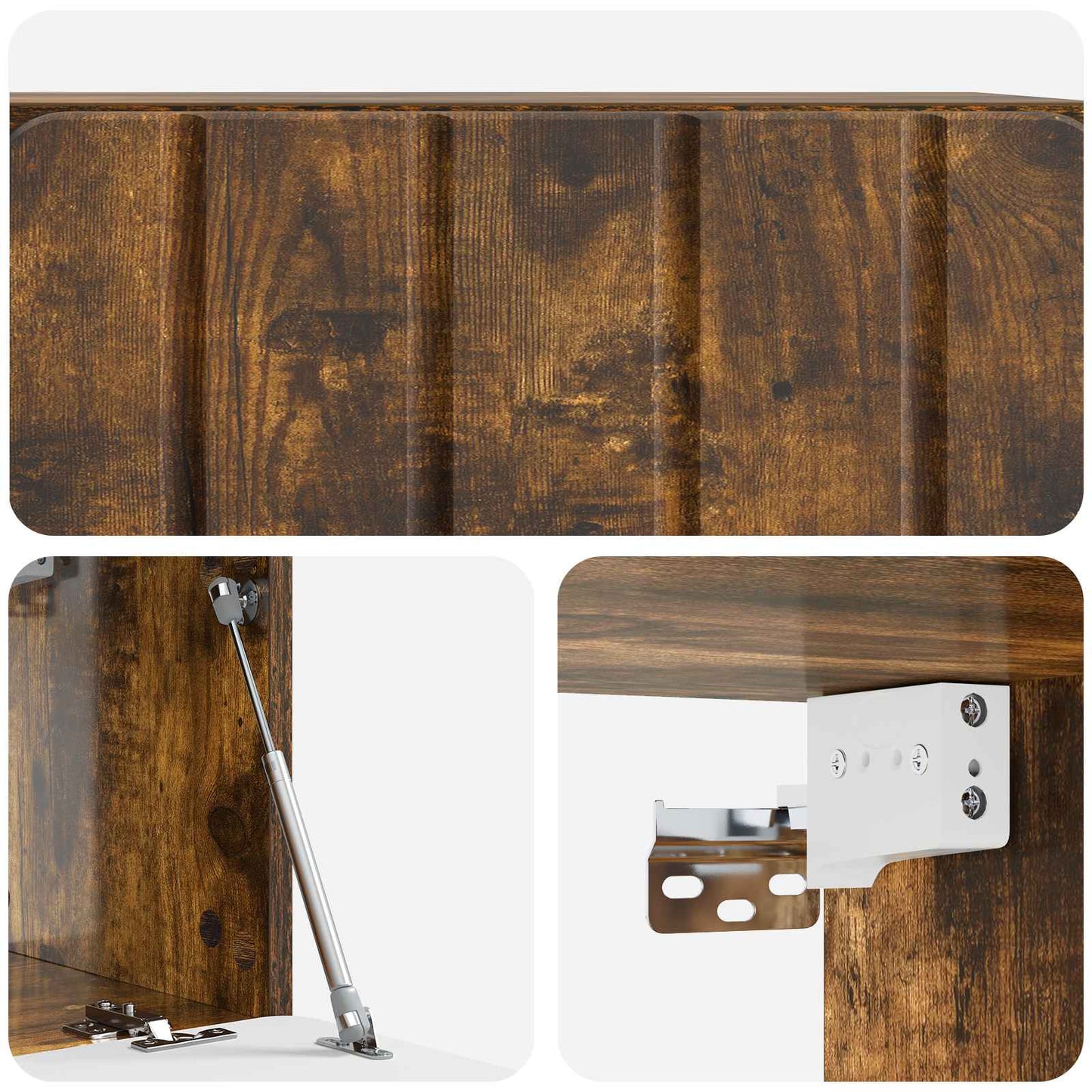 vidaXL Wall-Mounted TV Cabinet 59.5 x 31 x 30 cm Smoked Oak