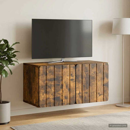 vidaXL Wall-Mounted TV Cabinet 59.5 x 31 x 30 cm Smoked Oak