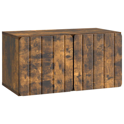 vidaXL Wall-Mounted TV Cabinet 59.5 x 31 x 30 cm Smoked Oak