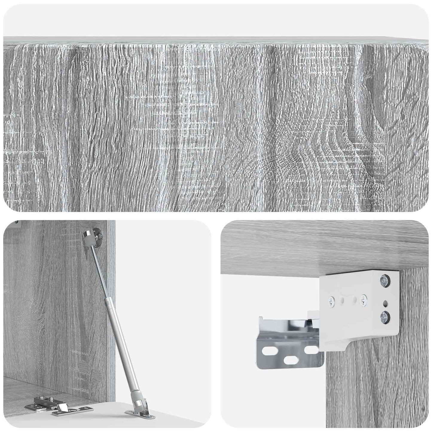 vidaXL Wall-Mounted TV Cabinet 59.5 x 31 x 30 cm Grey Sonoma