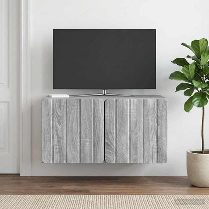 vidaXL Wall-Mounted TV Cabinet 59.5 x 31 x 30 cm Grey Sonoma