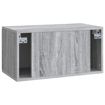vidaXL Wall-Mounted TV Cabinet 59.5 x 31 x 30 cm Grey Sonoma