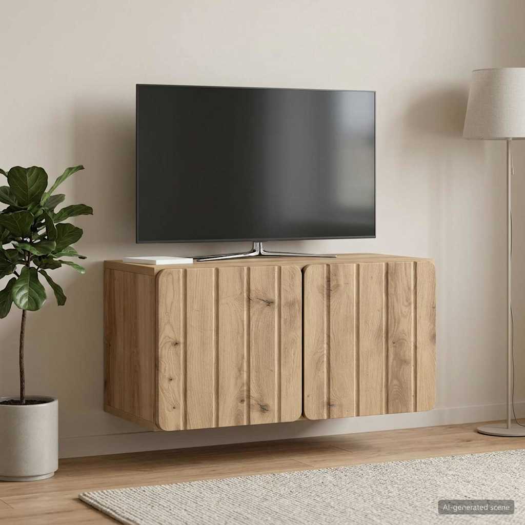 vidaXL Wall-Mounted TV Cabinet 59.5 x 31 x 30 cm Artisan Oak