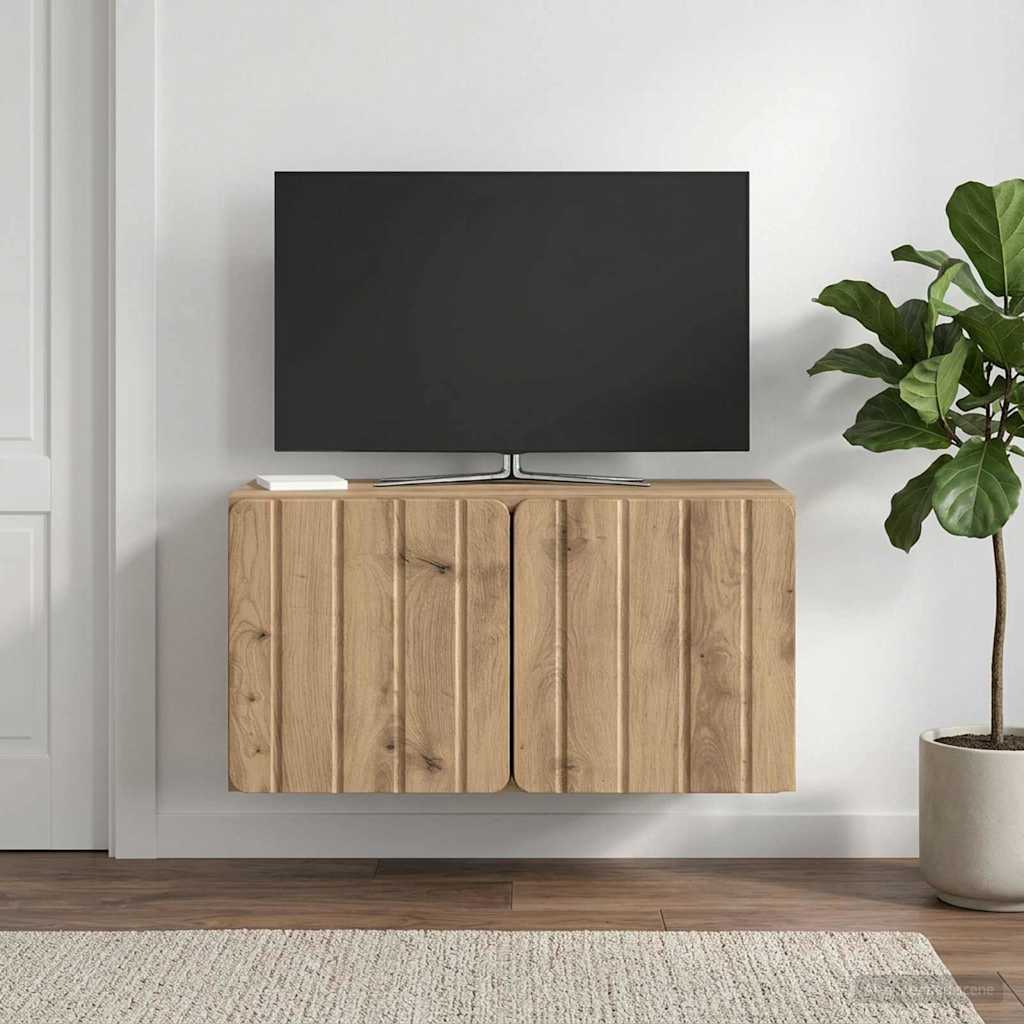 vidaXL Wall-Mounted TV Cabinet 59.5 x 31 x 30 cm Artisan Oak