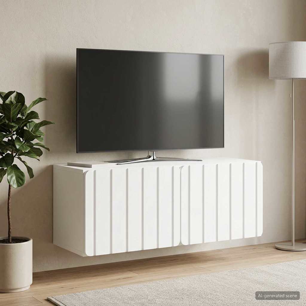vidaXL Wall-Mounted TV Cabinet 78.5 x 31 x 30 cm White Engineered Wood