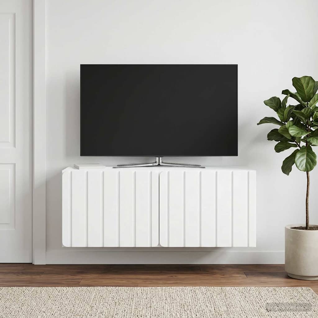 vidaXL Wall-Mounted TV Cabinet 78.5 x 31 x 30 cm White Engineered Wood