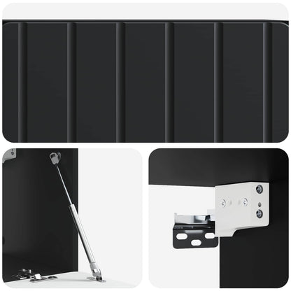 vidaXL Wall-Mounted TV Cabinet 78.5 x 31 x 30 cm Black Engineered Wood