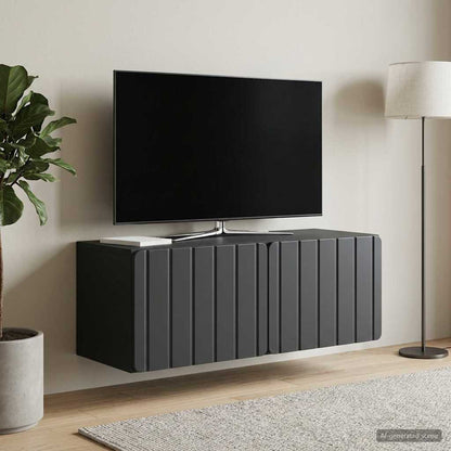 vidaXL Wall-Mounted TV Cabinet 78.5 x 31 x 30 cm Black Engineered Wood