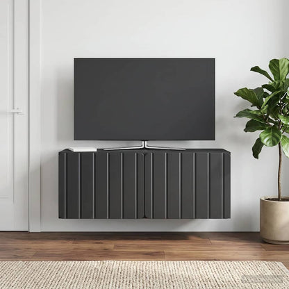 vidaXL Wall-Mounted TV Cabinet 78.5 x 31 x 30 cm Black Engineered Wood