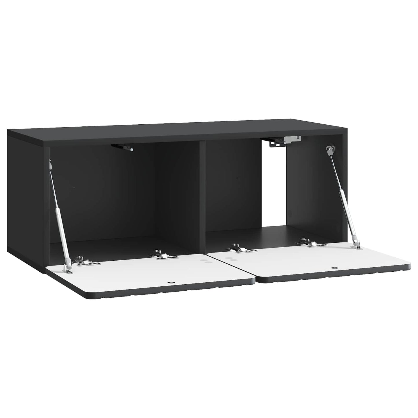 vidaXL Wall-Mounted TV Cabinet 78.5 x 31 x 30 cm Black Engineered Wood