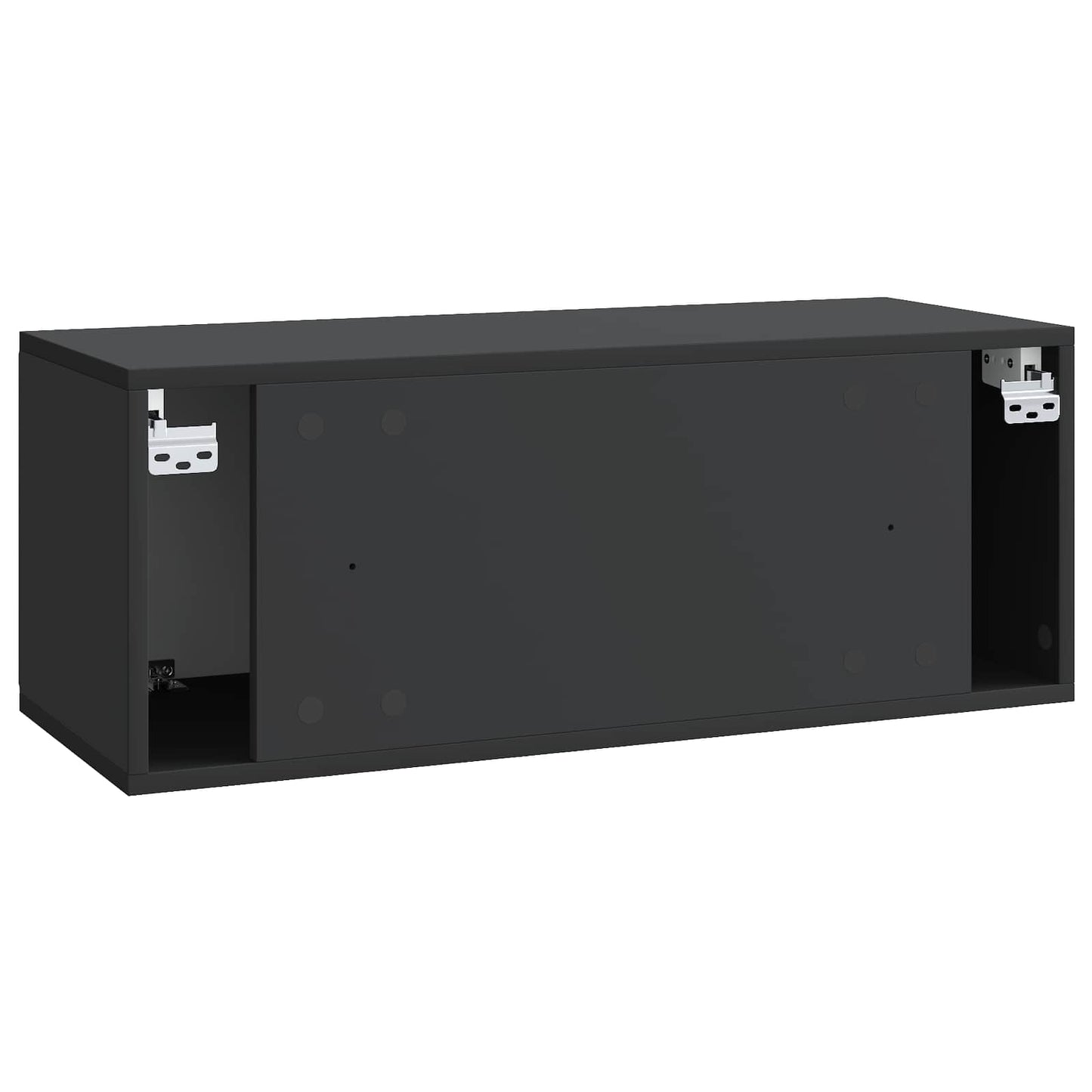 vidaXL Wall-Mounted TV Cabinet 78.5 x 31 x 30 cm Black Engineered Wood