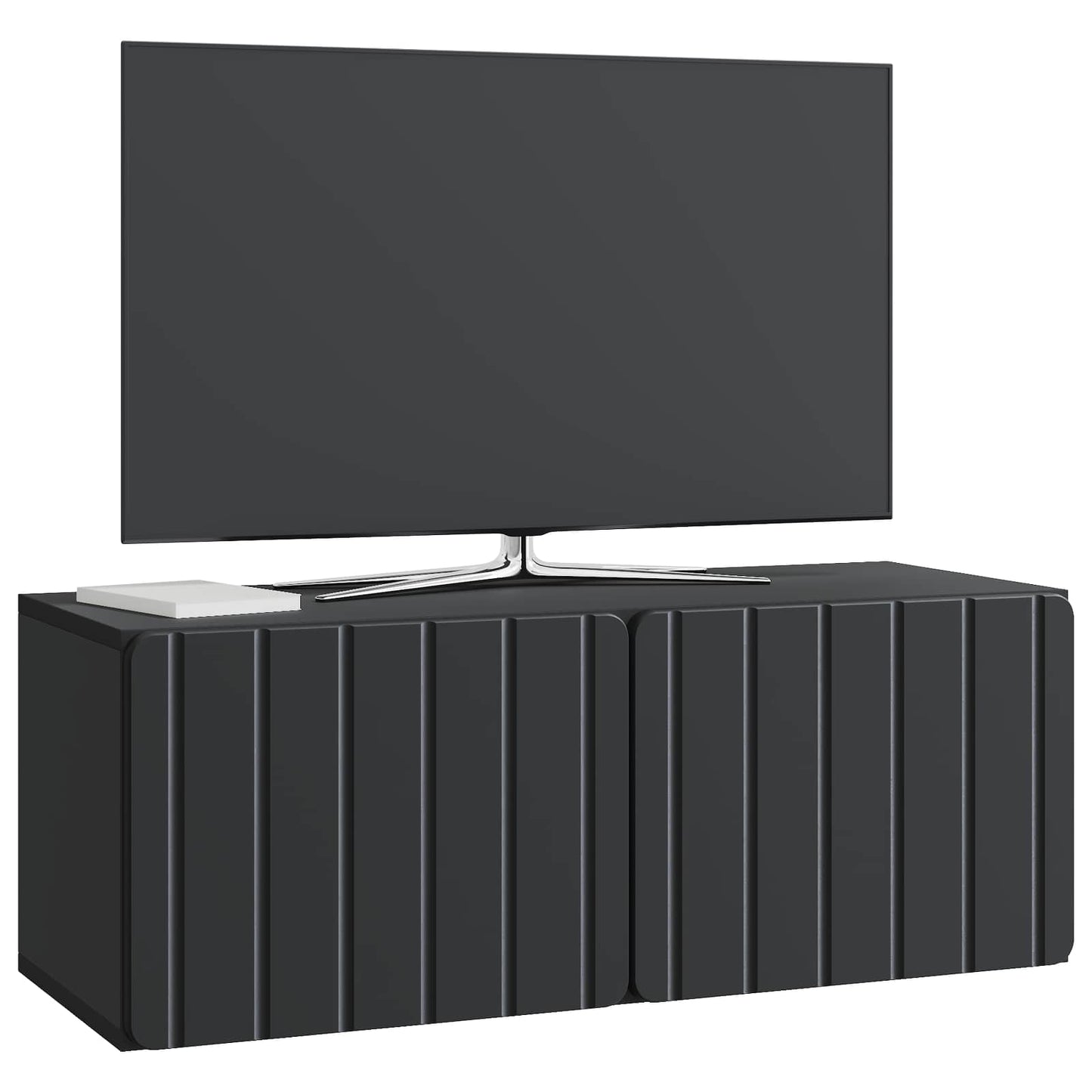 vidaXL Wall-Mounted TV Cabinet 78.5 x 31 x 30 cm Black Engineered Wood