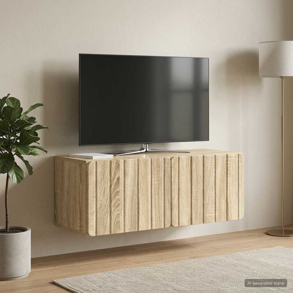 vidaXL Wall-Mounted TV Cabinet 78.5 x 31 x 30 cm Sonoma Oak