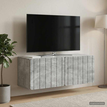 vidaXL Wall-Mounted TV Cabinet 78.5 x 31 x 30 cm Concrete Grey