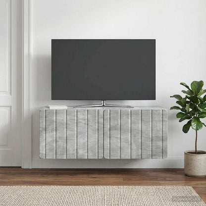 vidaXL Wall-Mounted TV Cabinet 78.5 x 31 x 30 cm Concrete Grey