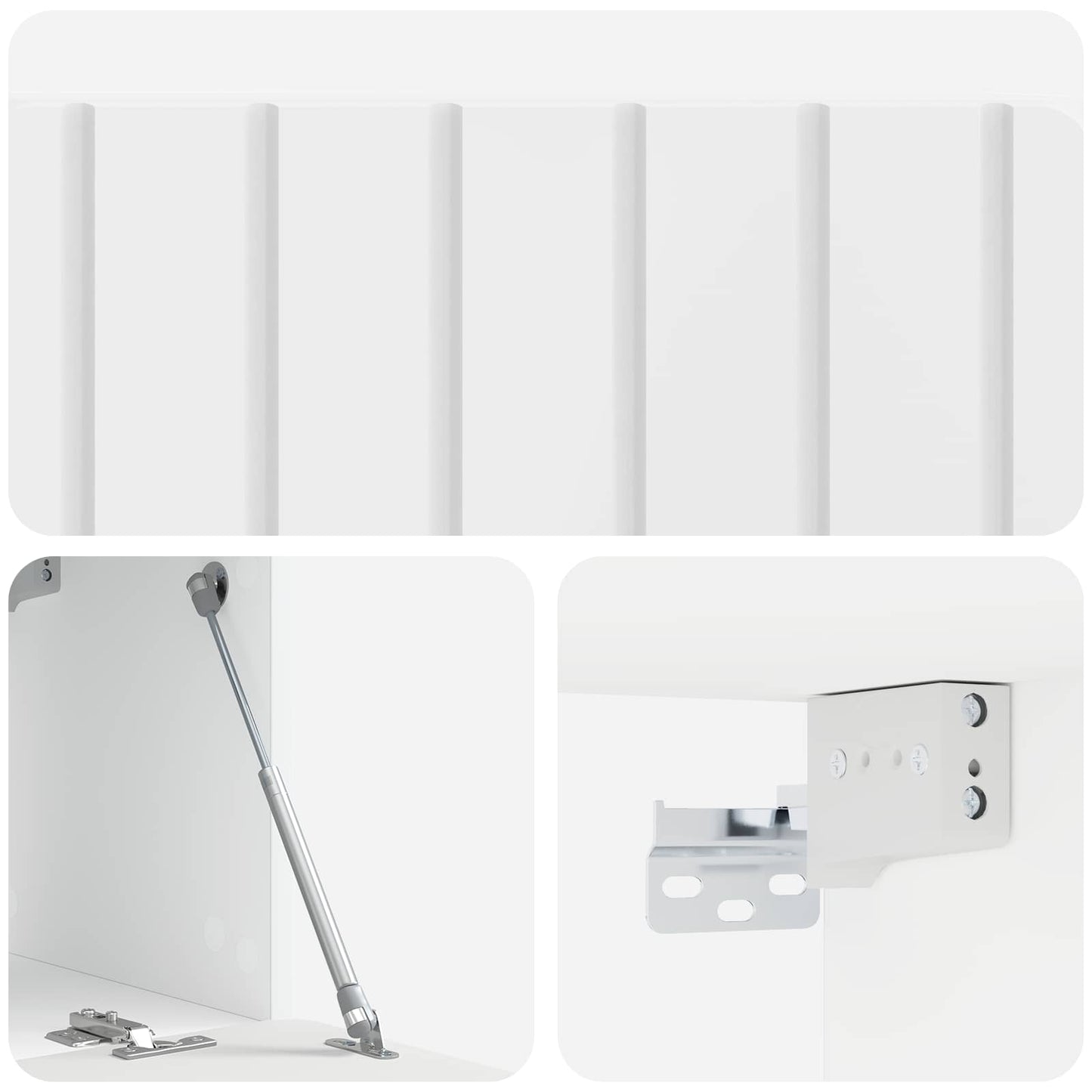 vidaXL Wall-Mounted TV Cabinet 78.5 x 31 x 30 cm High Gloss White