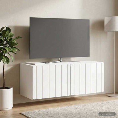 vidaXL Wall-Mounted TV Cabinet 78.5 x 31 x 30 cm High Gloss White
