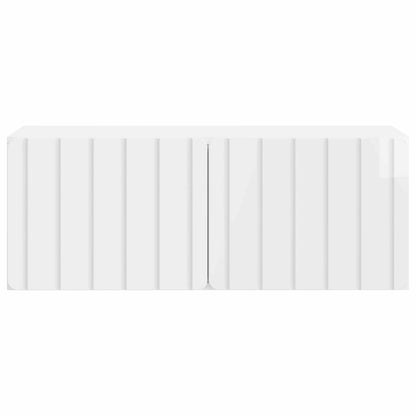 vidaXL Wall-Mounted TV Cabinet 78.5 x 31 x 30 cm High Gloss White