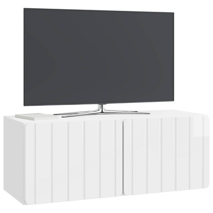 vidaXL Wall-Mounted TV Cabinet 78.5 x 31 x 30 cm High Gloss White