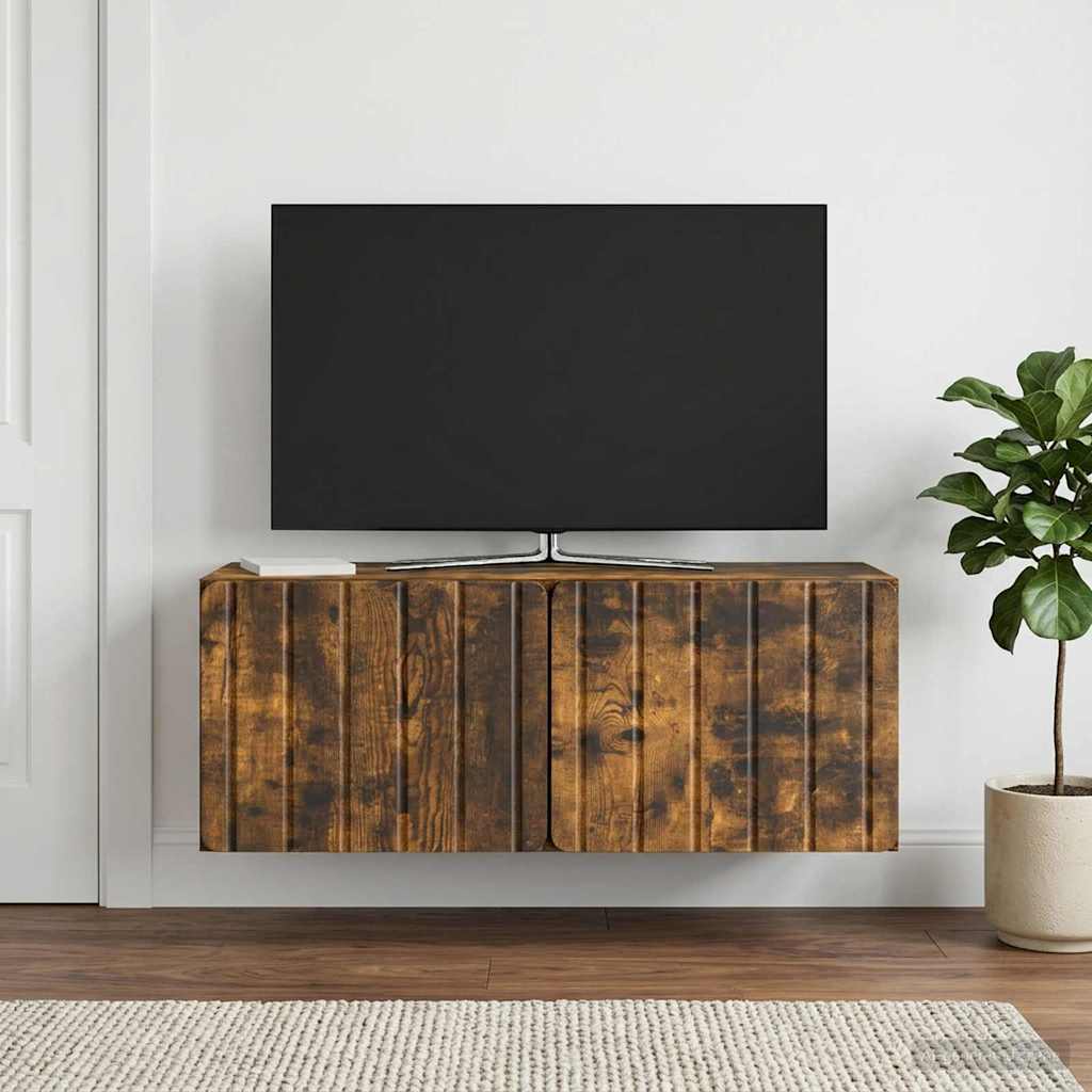 vidaXL Wall-Mounted TV Cabinet 78.5 x 31 x 30 cm Smoked Oak