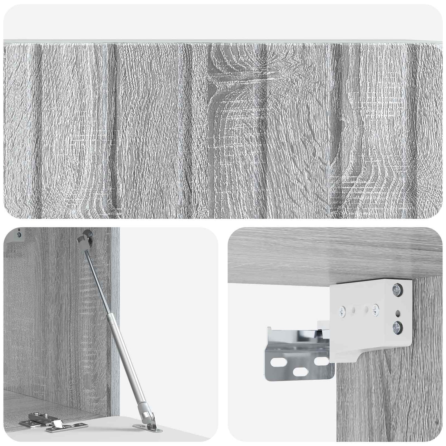 vidaXL Wall-Mounted TV Cabinet 78.5 x 31 x 30 cm Grey Sonoma