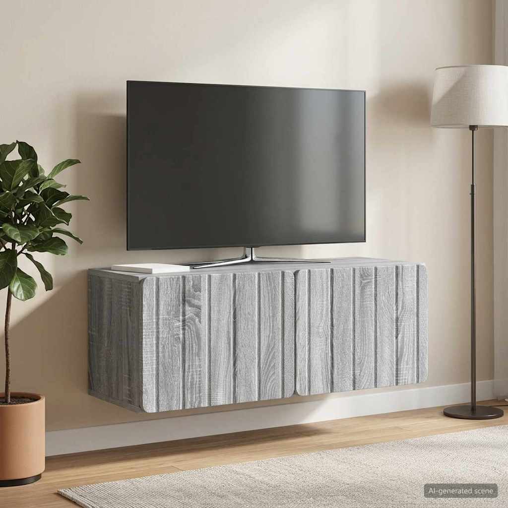 vidaXL Wall-Mounted TV Cabinet 78.5 x 31 x 30 cm Grey Sonoma