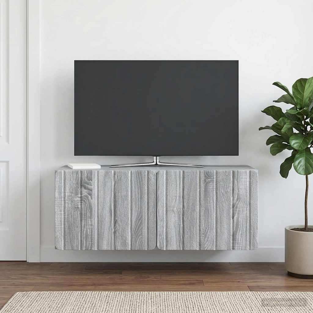 vidaXL Wall-Mounted TV Cabinet 78.5 x 31 x 30 cm Grey Sonoma