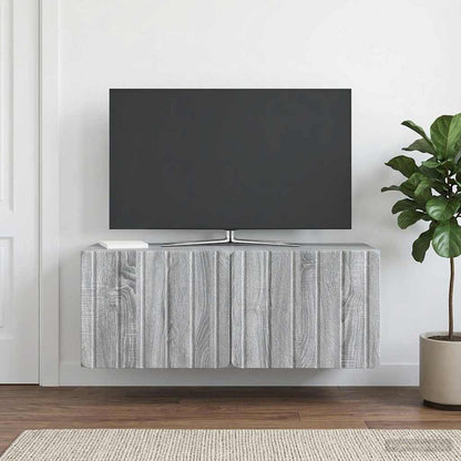 vidaXL Wall-Mounted TV Cabinet 78.5 x 31 x 30 cm Grey Sonoma