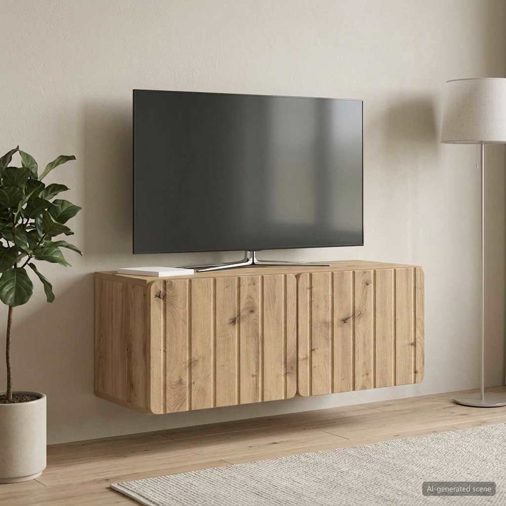vidaXL Wall-Mounted TV Cabinet 78.5 x 31 x 30 cm Artisan Oak