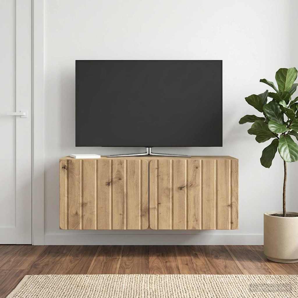 vidaXL Wall-Mounted TV Cabinet 78.5 x 31 x 30 cm Artisan Oak
