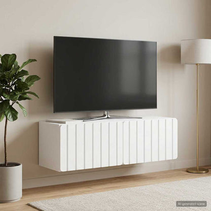 vidaXL Wall-Mounted TV Cabinet 98 x 31 x 30 cm White Engineered Wood