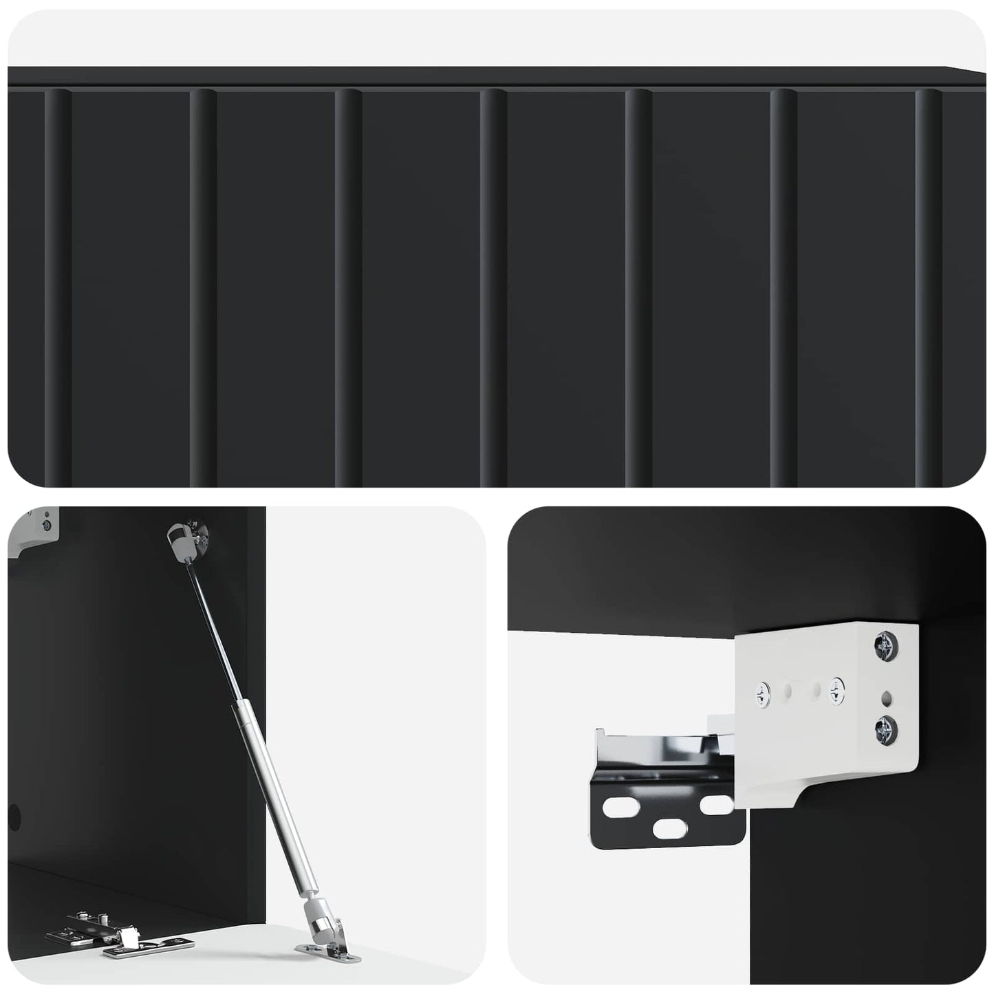 vidaXL Wall-Mounted TV Cabinet 98 x 31 x 30 cm Black Engineered Wood