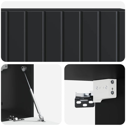 vidaXL Wall-Mounted TV Cabinet 98 x 31 x 30 cm Black Engineered Wood